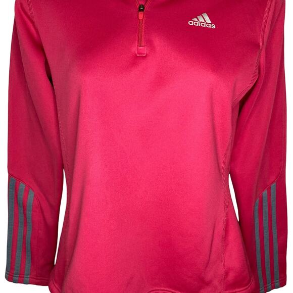 Adidas Formotion Climawarm Response Small 1/4 Zip Women’s Pink Fleece Pullover - Picture 4 of 16